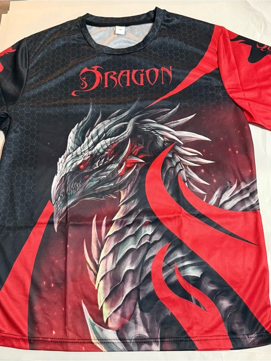 Modartc Other - NWOT 2 pack 1 Red & 1 Teal Dragon Graphic both sides T-shirts Tees size Medium